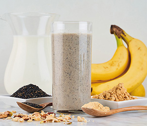 黒ごまきな粉スムージー